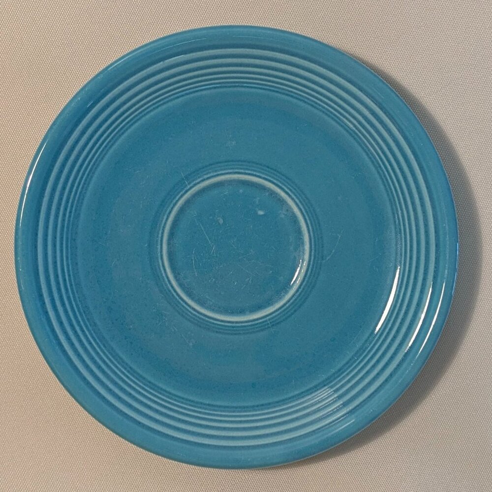 Vintage Fiesta Turquoise Saucer, Homer Laughlin 1936-1959